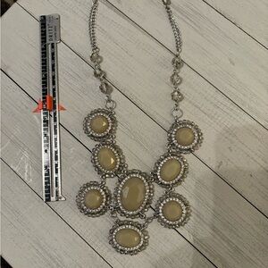 Vintage-Inspired Silver and Cream Medallion Necklace